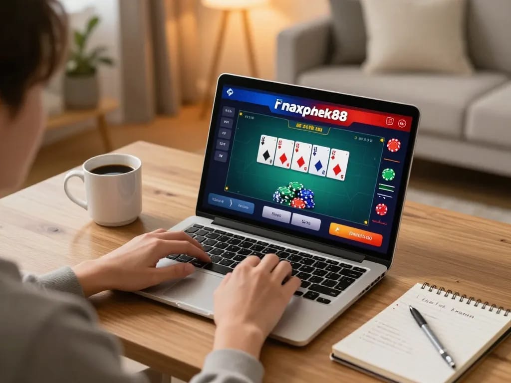 Engage with maxpoker88 online poker while enjoying a cozy home gaming experience.