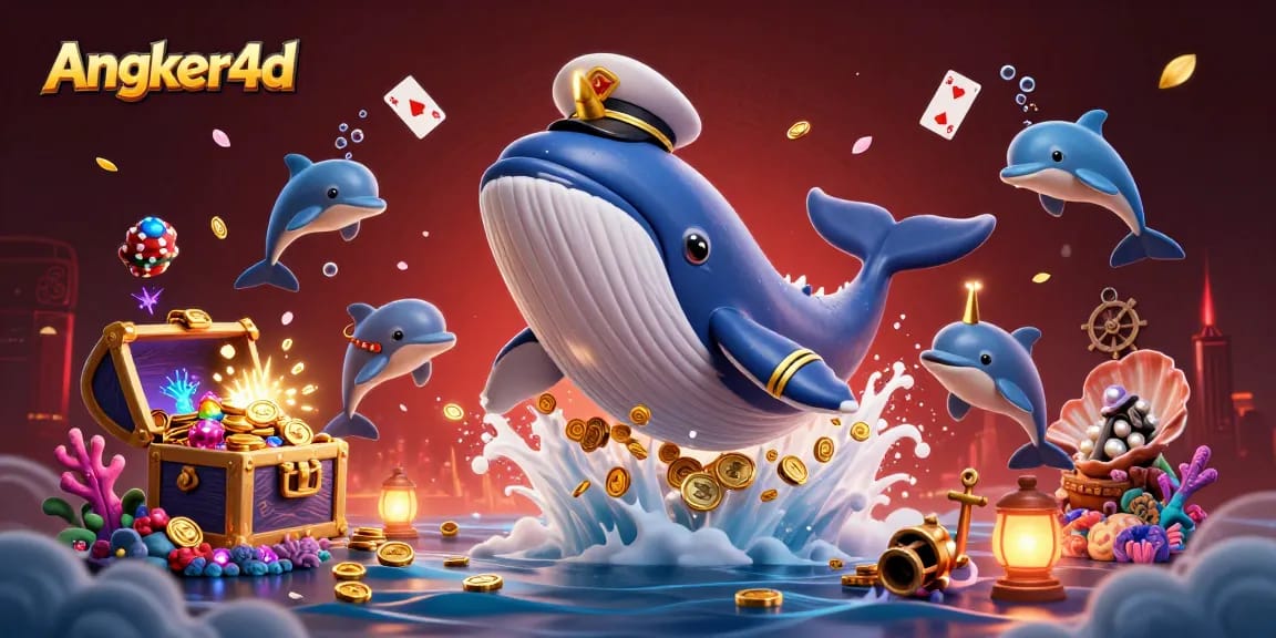 Taruhan yang mendebarkan di Angker4d dengan ikan paus 3D raksasa dan permainan kartu!