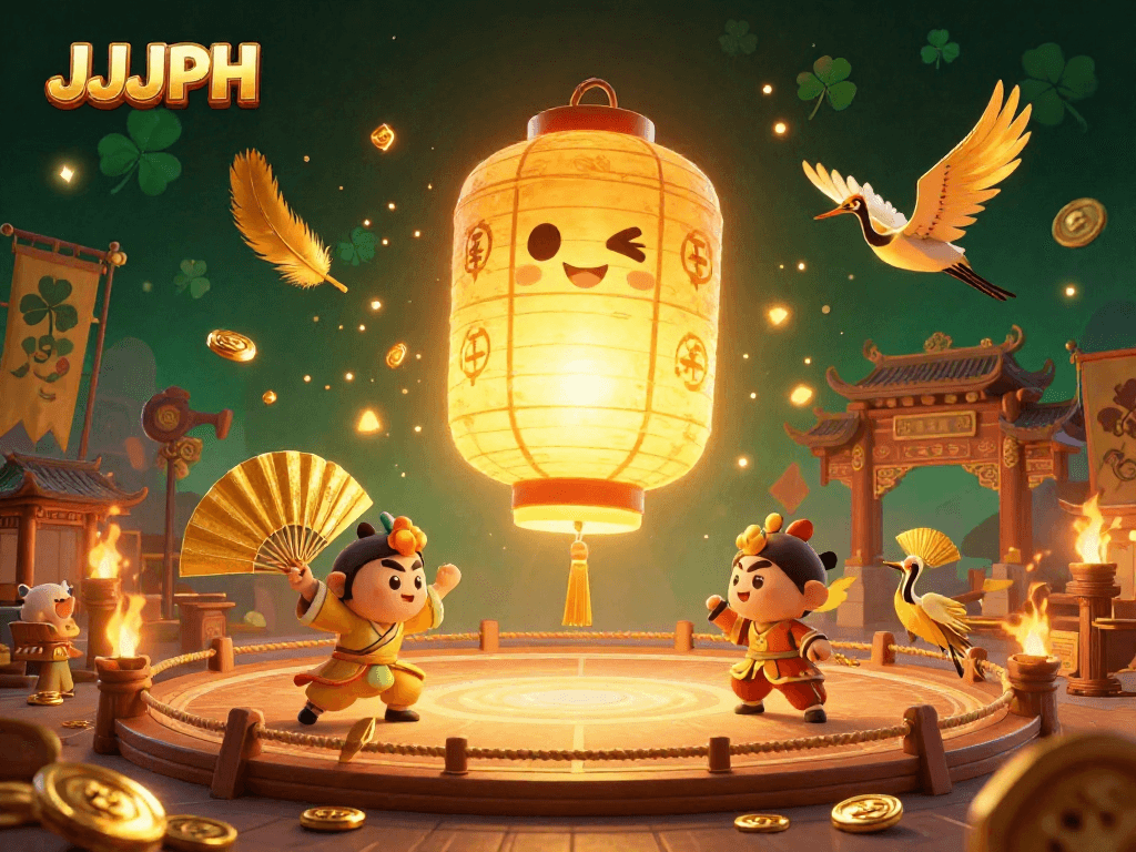 Experience thrilling gameplay at JJJPH with vibrant casino spirits, golden lanterns, and lucky symbols.