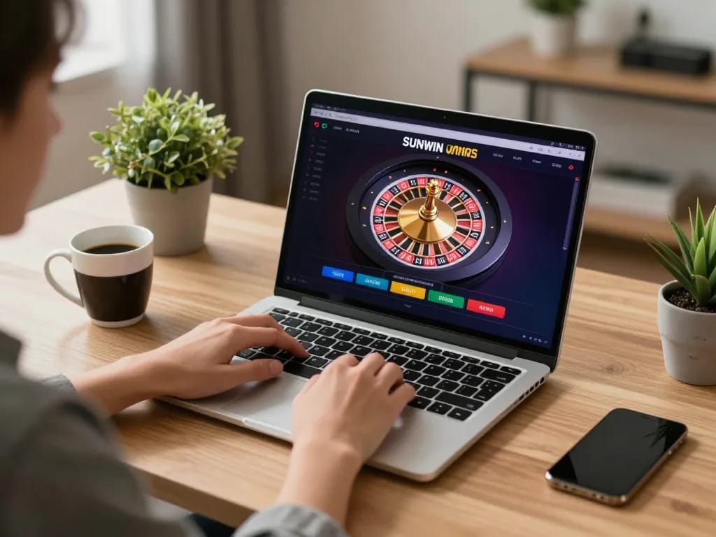 Experience LINK SUNWIN online gaming with excitement as the virtual roulette spins.