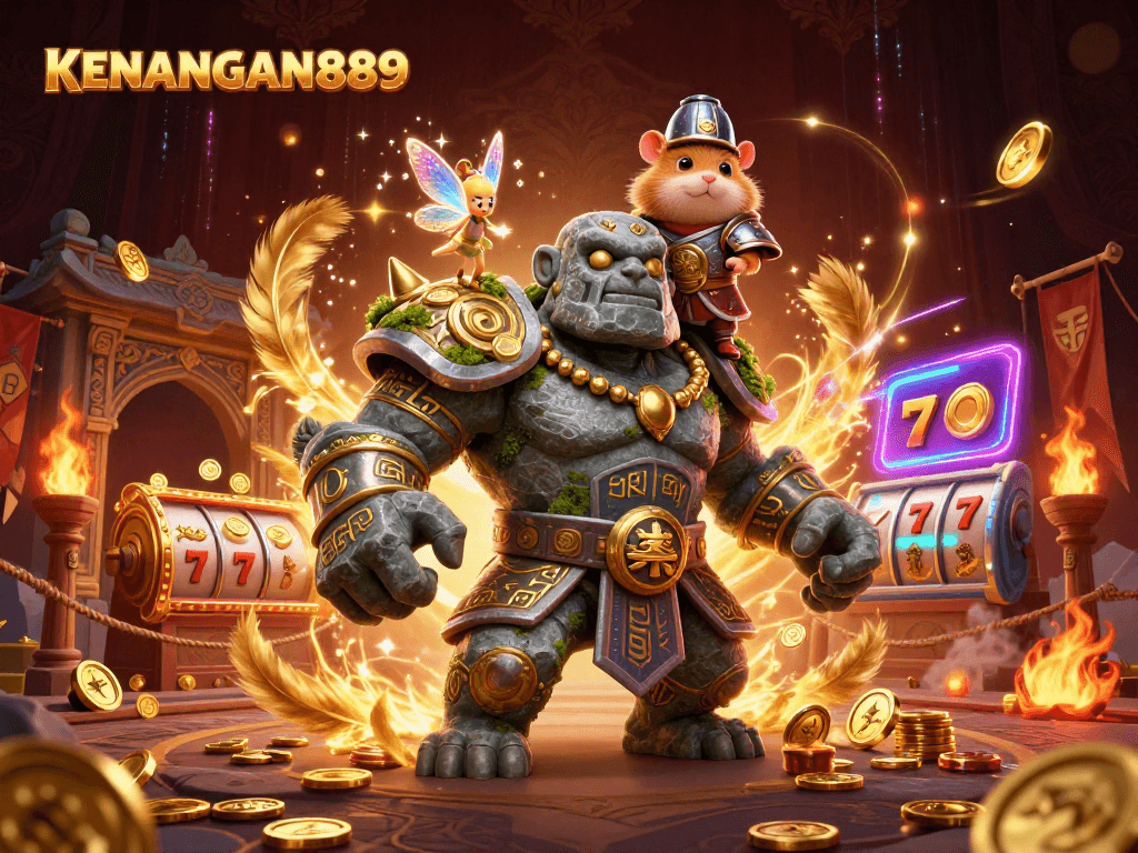 Spin the reels with KENANGAN889's mystical characters in a vibrant casino adventure