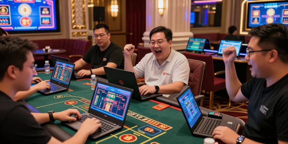 Players enjoying live dealer games at XX88 online casino, showcasing vibrant graphics and engaging atmosphere.