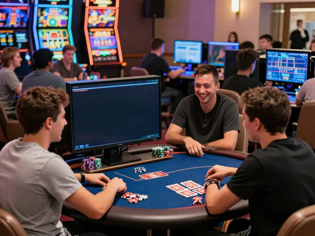 Engaging online gaming atmosphere at https://ku88vt.com/ with players enjoying casino games.