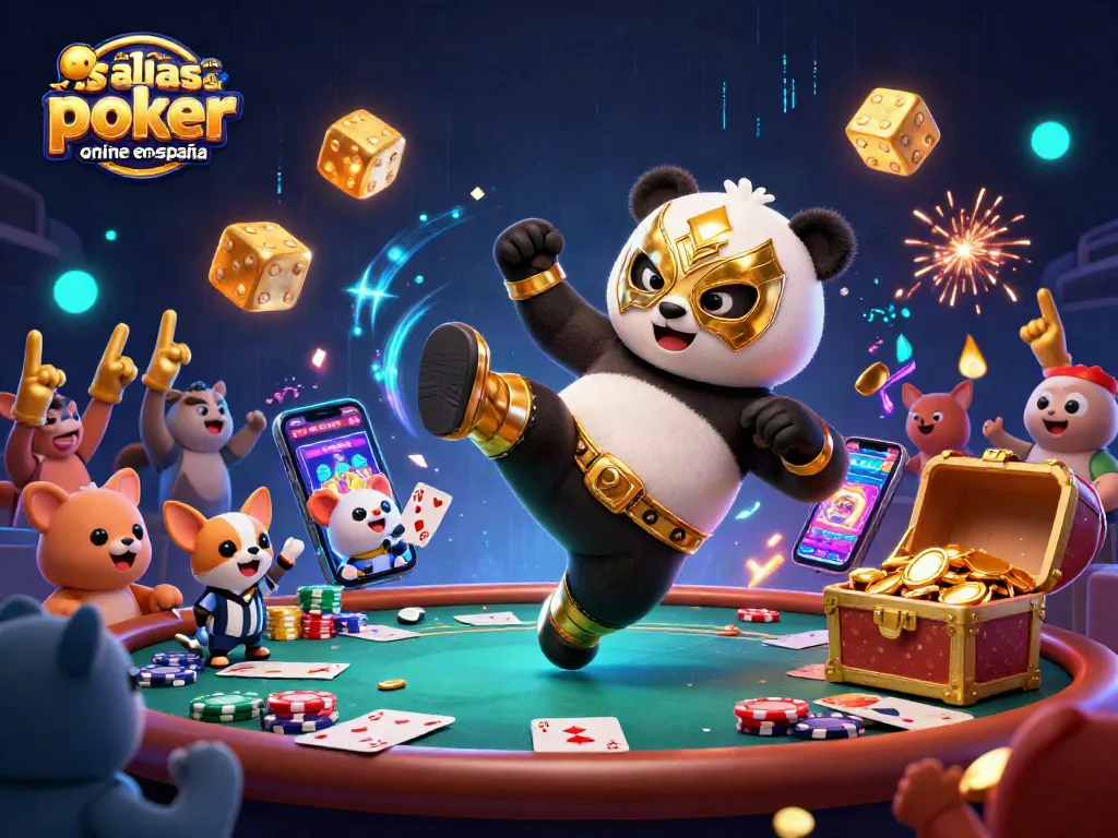 Publica nuevas salas de póker online en España jugando al póker con fichas y cartas en un entorno emocionante.