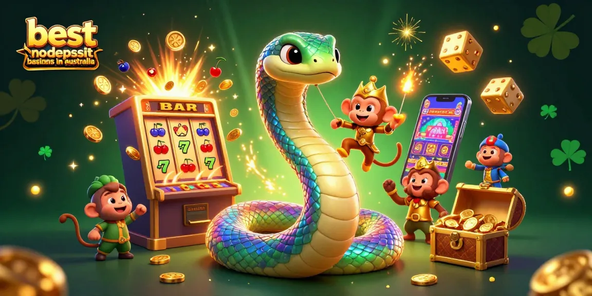 Experience winning at the best no deposit bonus casinos in Australia with vibrant gaming elements.