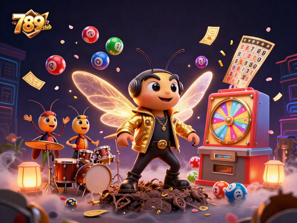 Play exciting games at 789club as the cicada rock star leads a vibrant performance.