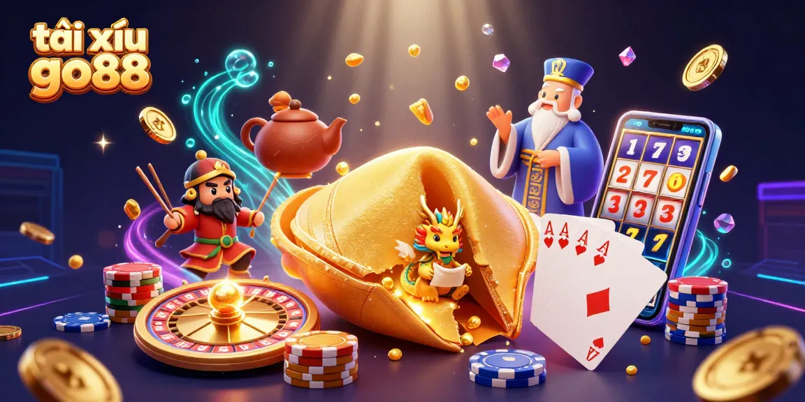 Experience the thrilling game tài xỉu go88 with vibrant 3D illustration showcasing dynamic casino elements and characters.