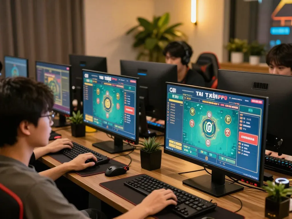 Tài Xỉu gameplay at taixiuonline8 with multiple screens showing game strategy and exciting interface.