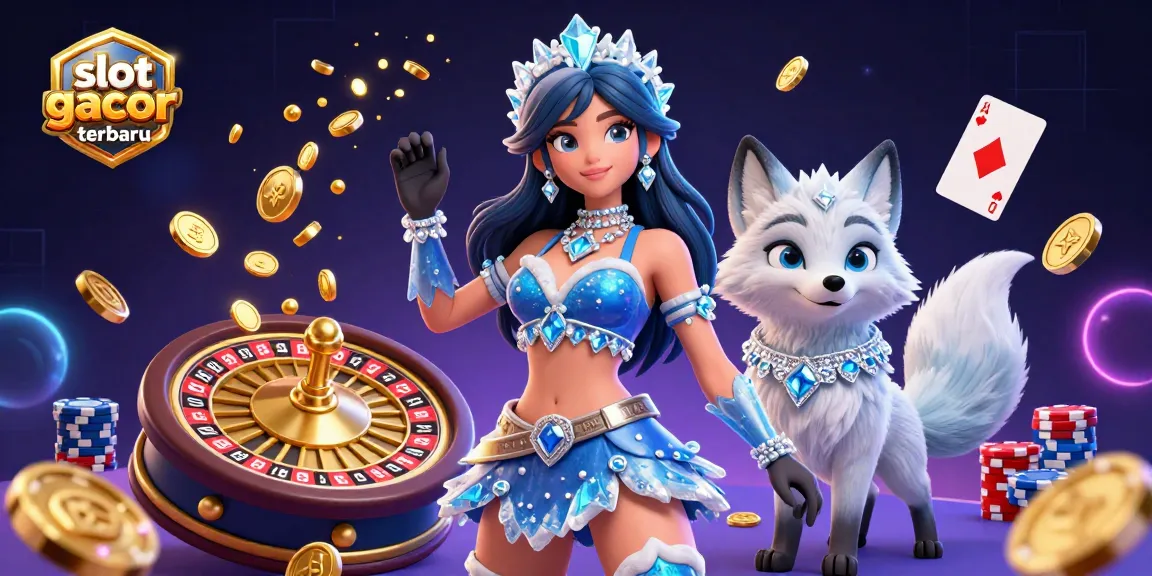 Experience the thrill of slot gacor terbaru with a stunning illustration showcasing casino excitement and vibrant game elements.