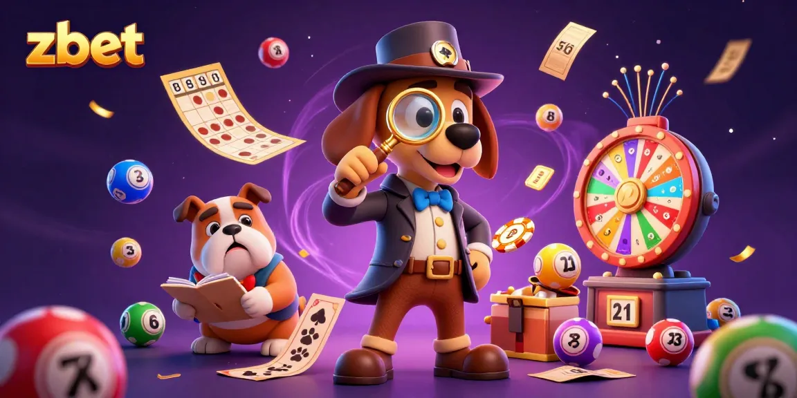 Engage in thrilling games at zbet with vibrant illustrations of a character examining poker clues.