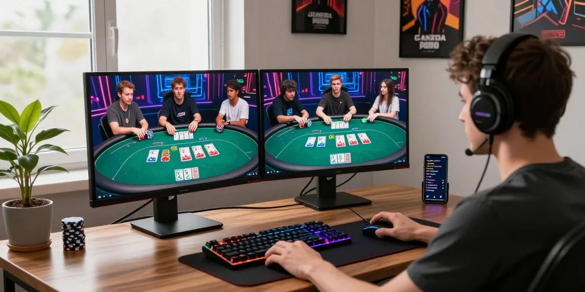 Engaging online poker gaming setup for Daftar Dominobet with colorful virtual poker table and immersive atmosphere.
