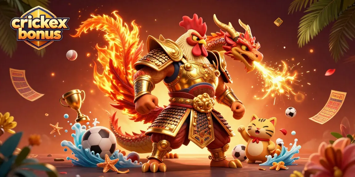 Experience crickex bonus with dynamic sports betting visuals illustrated in 3D style.