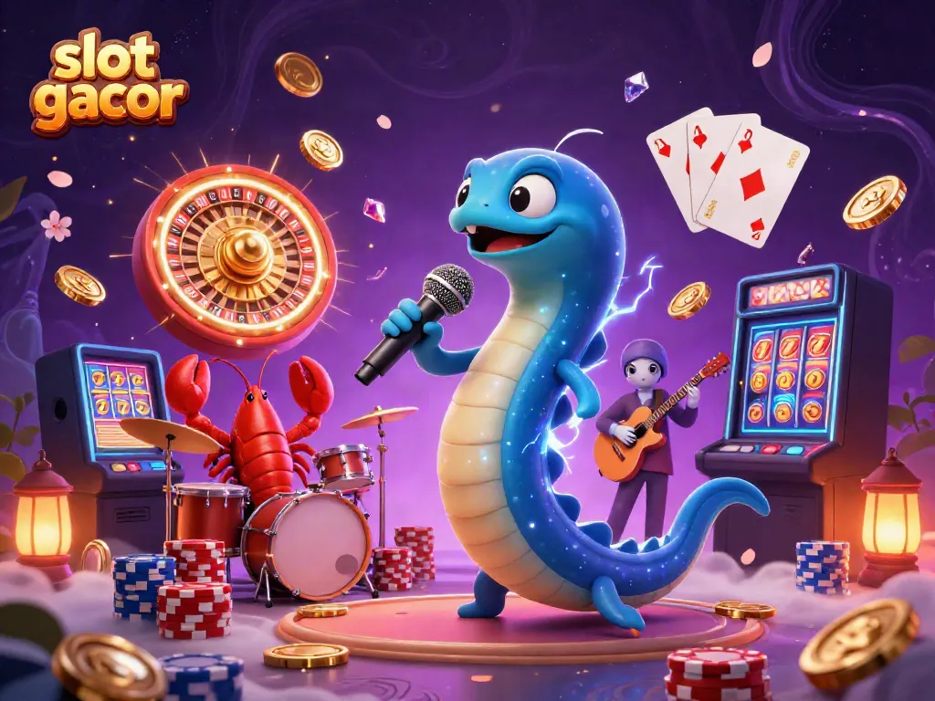 Experience slot gacor with vibrant underwater casino magic, featuring animated characters, jewels, and coins.