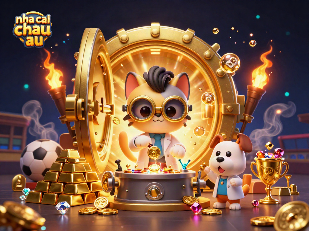 cá cược tại nhà cái châu âu với hình ảnh nổi bật của vô số vàng và bắn cầu thủ bóng đá