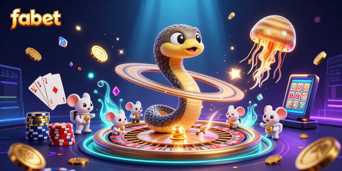 Experience fabet with vibrant casino characters and dynamic betting elements in a cosmic scene.