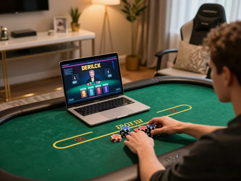Engaging in live poker gameplay on SC88 vip online platform with premium setup.