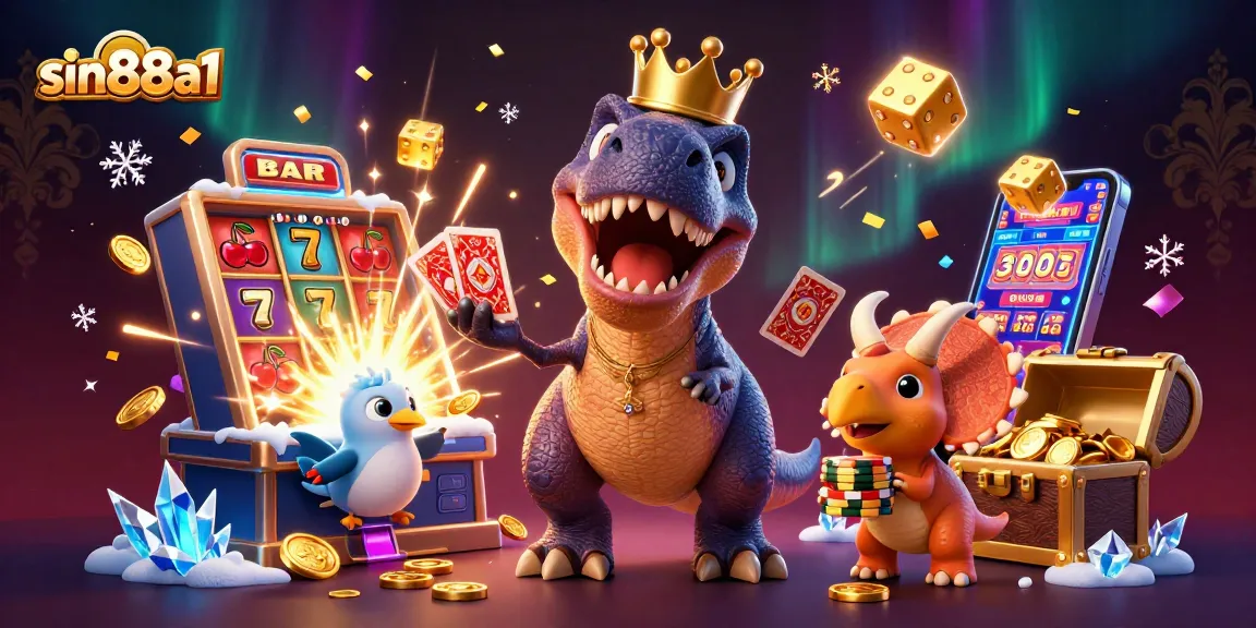 Engage in thrilling gameplay at sin88a1 with a lively casino scene featuring charming characters and sparkling elements.