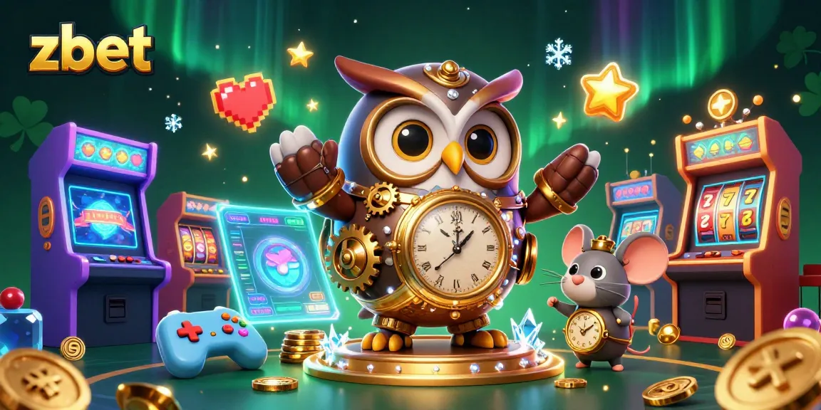 Experience zbet's thrilling slots with an immersive 3D casino illustration featuring vibrant game elements.