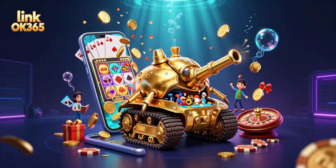 Experience the thrilling gameplay of link OK365 in a vibrant digital casino scene.