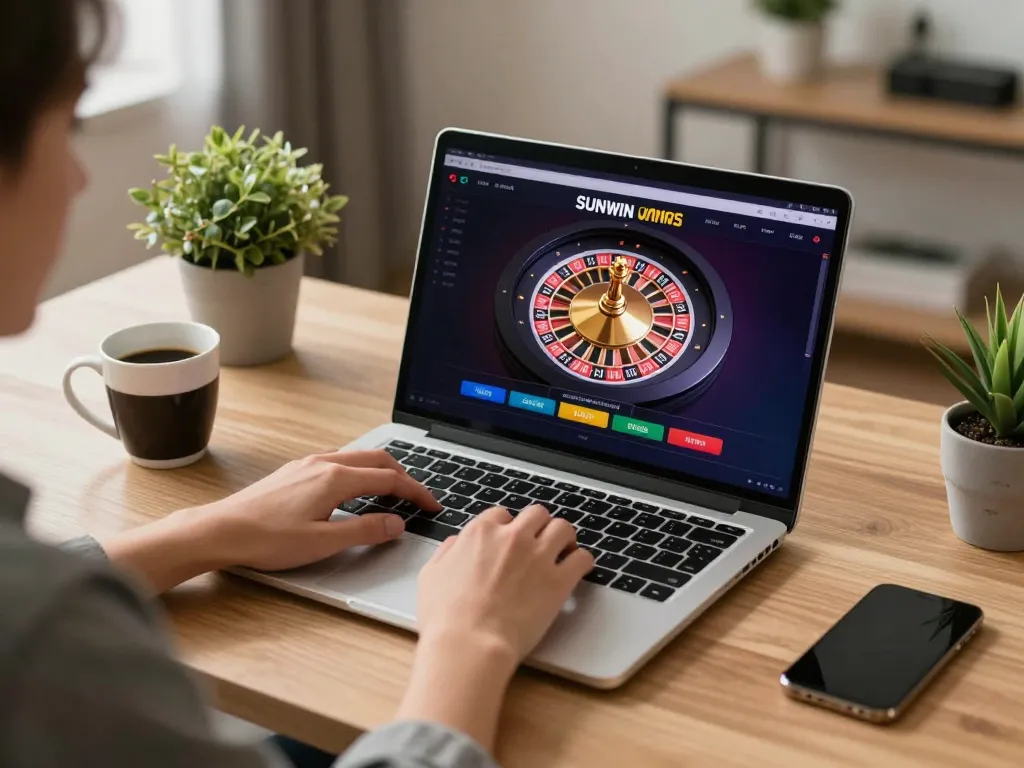 Experience LINK SUNWIN online gaming with excitement as the virtual roulette spins.