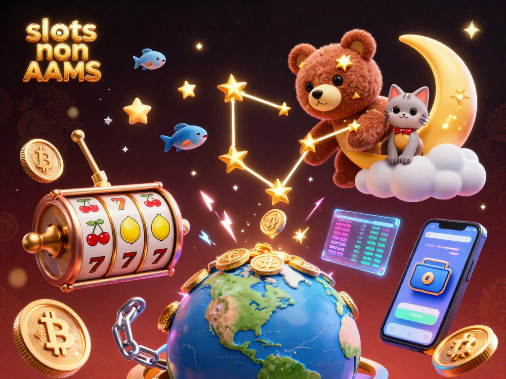 Scopri i giochi di slot non AAMS con un'illustrazione vivace e coinvolgente.