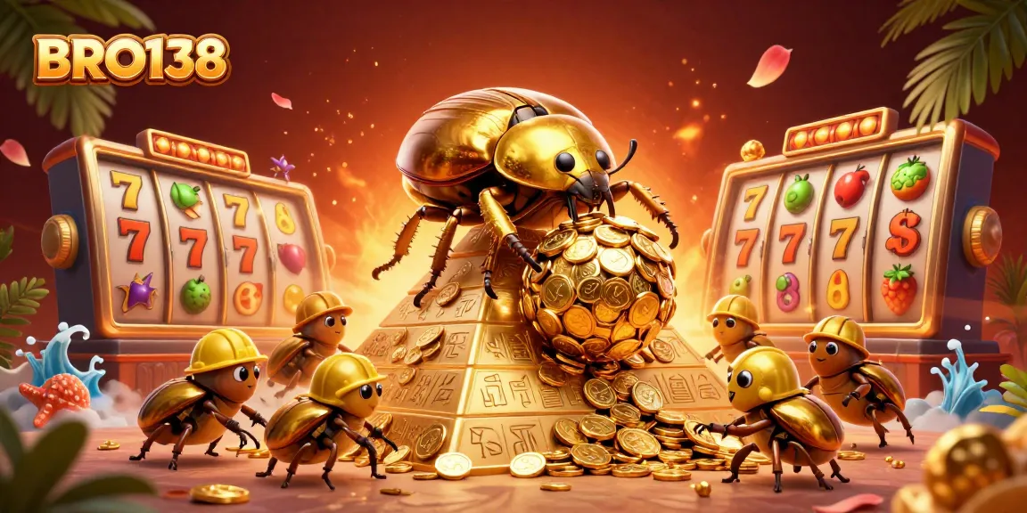 Experience thrilling slots at BRO138 featuring golden beetles and jackpots.