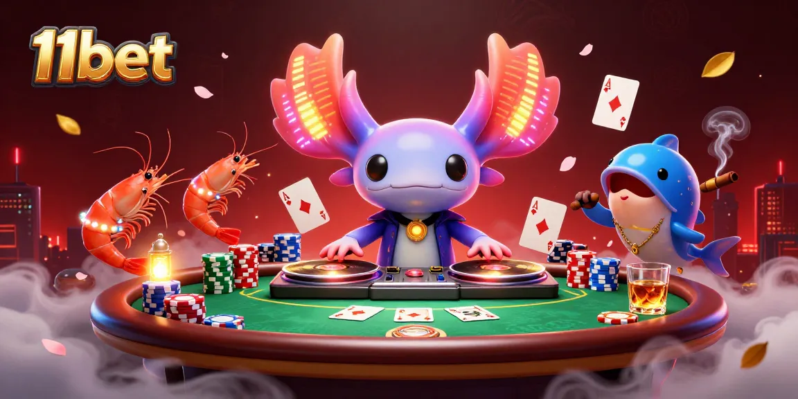 Join the fun with 11bet's vibrant casino scene featuring unique characters and dynamic gaming elements.