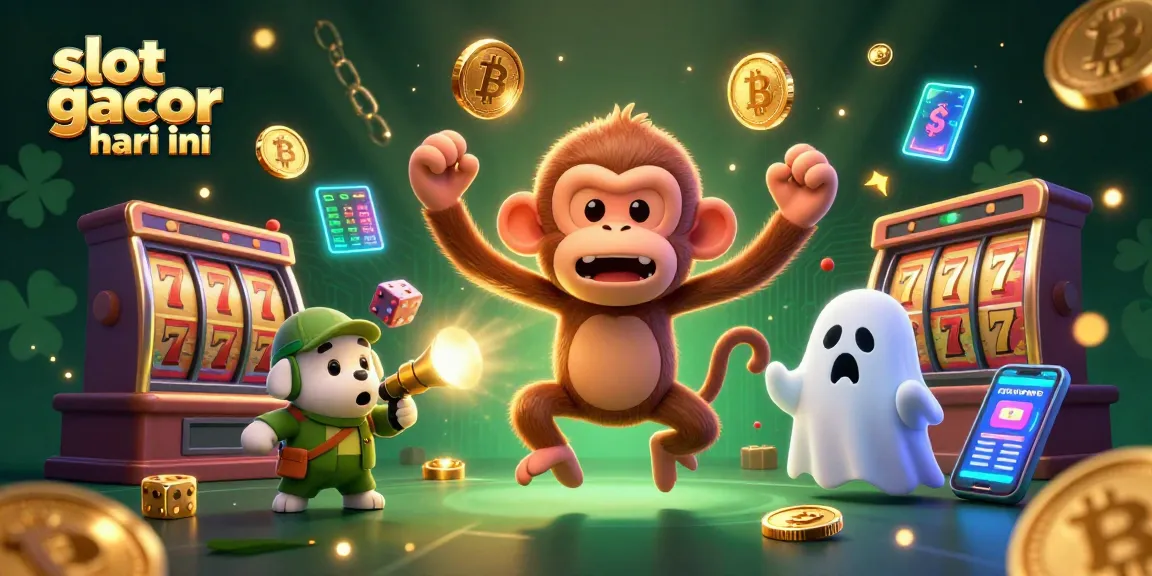 Engage in thrilling slot gacor hari ini with a lively poltergeist monkey and ghost-hunter puppy.