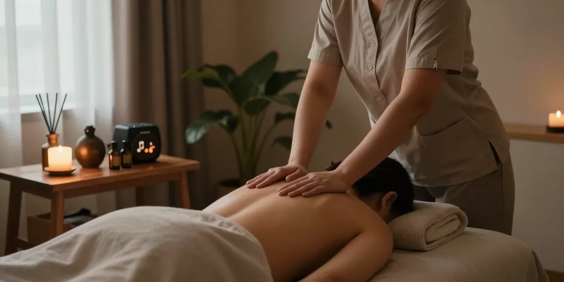 Relaxing 동탄출장마사지 therapy session in a tranquil environment