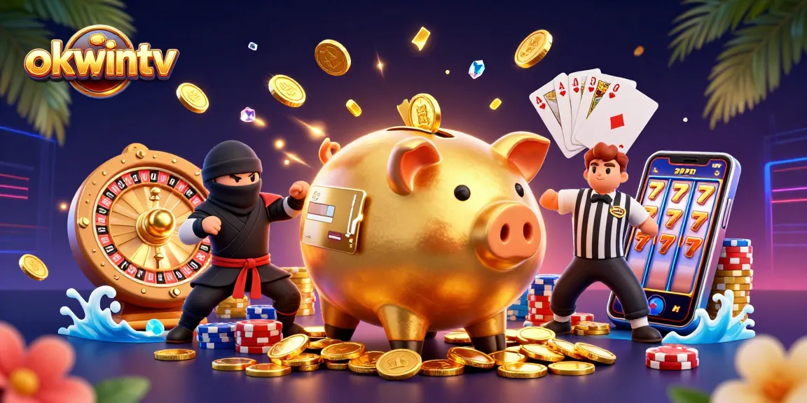 Experience thrilling gameplay with okwintv as the golden piggy bank wrestler scatters rewards.