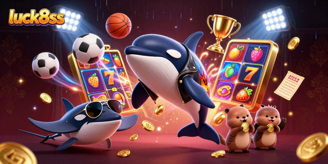 Engage with luck8ss as you win big in a vibrant casino scene filled with fun characters and exciting elements.