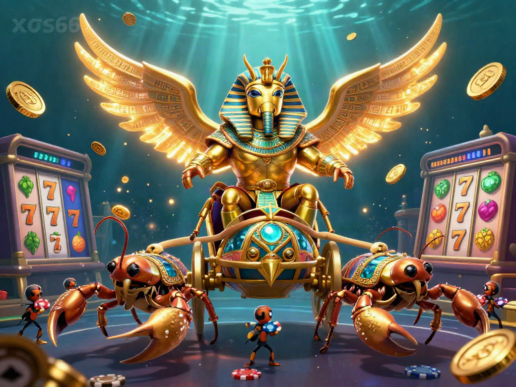 Experience thrilling luck at xoso66 with vibrant golden casino icons and characters in action.