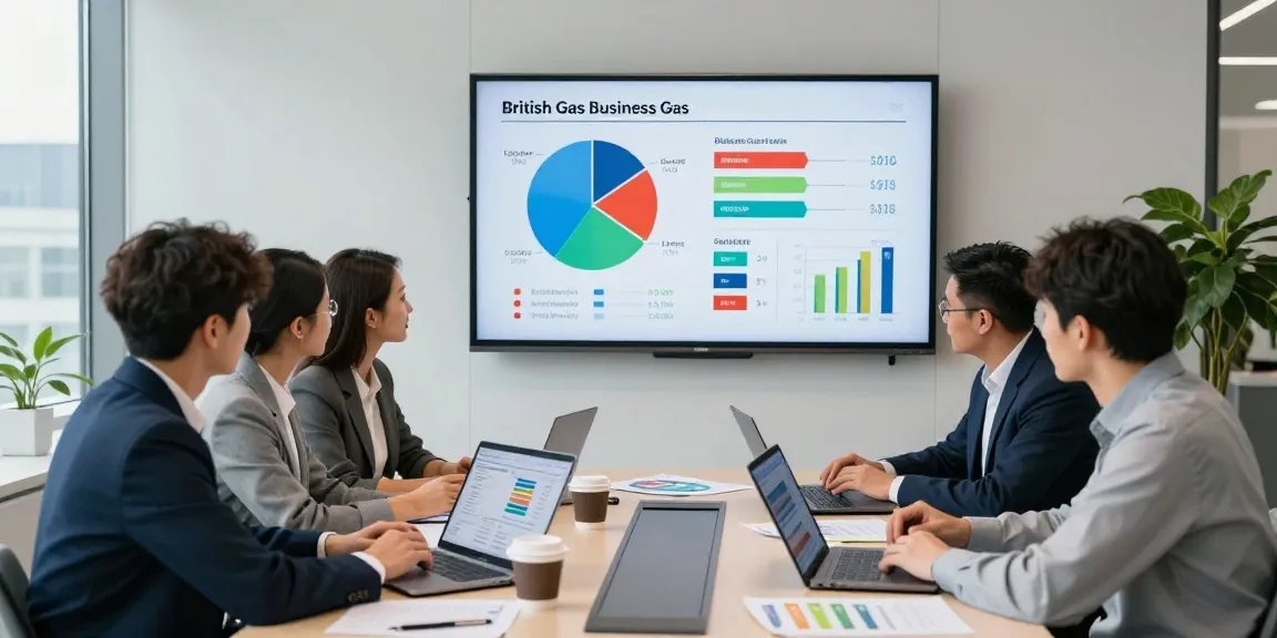 Analyzing british gas business gas rates in a modern office.
