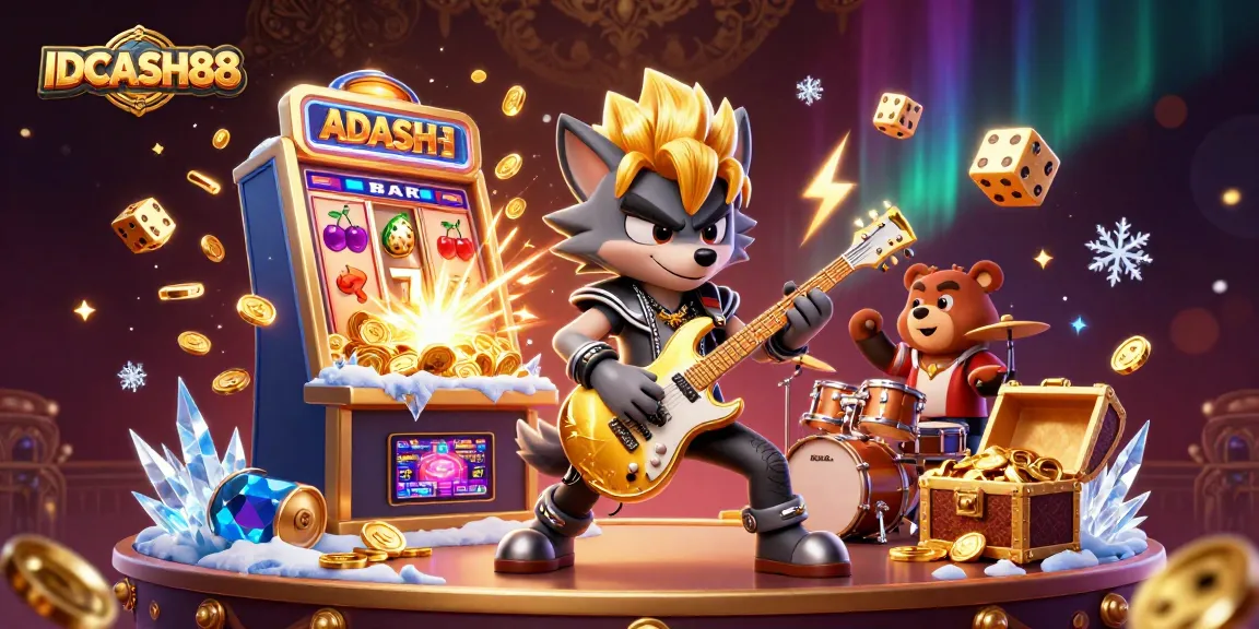 Experience the excitement of IDCASH88 in an ultra-detailed 3D scene with vibrant casino elements.