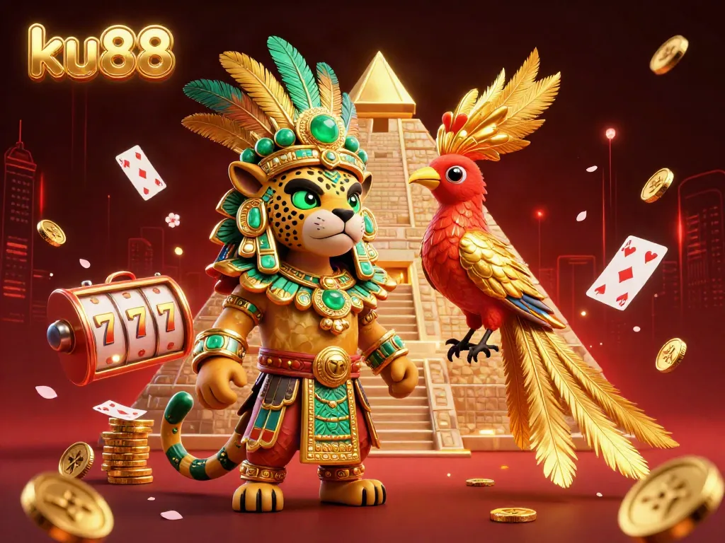 Experience the thrill of winning with ku88, featuring colorful slot reels and magical casino elements!