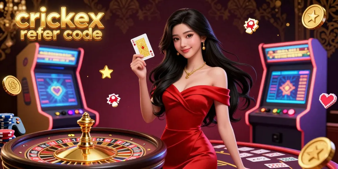 Engage with the crickex refer code to claim your bonuses with this stunning casino scene.