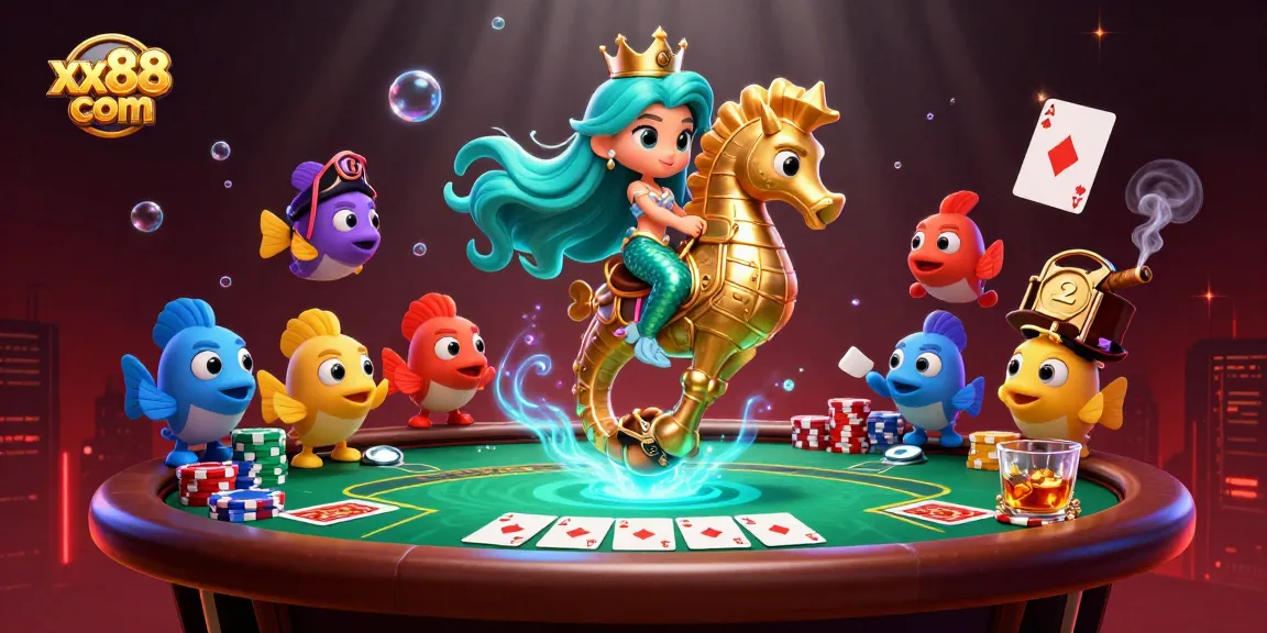 Players enjoy various games at xx88 com, featuring vibrant characters and immersive casino elements.