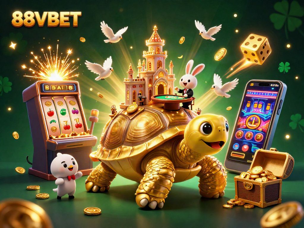 Experience thrilling moments with 88VBET in this captivating 3D casino illustration.