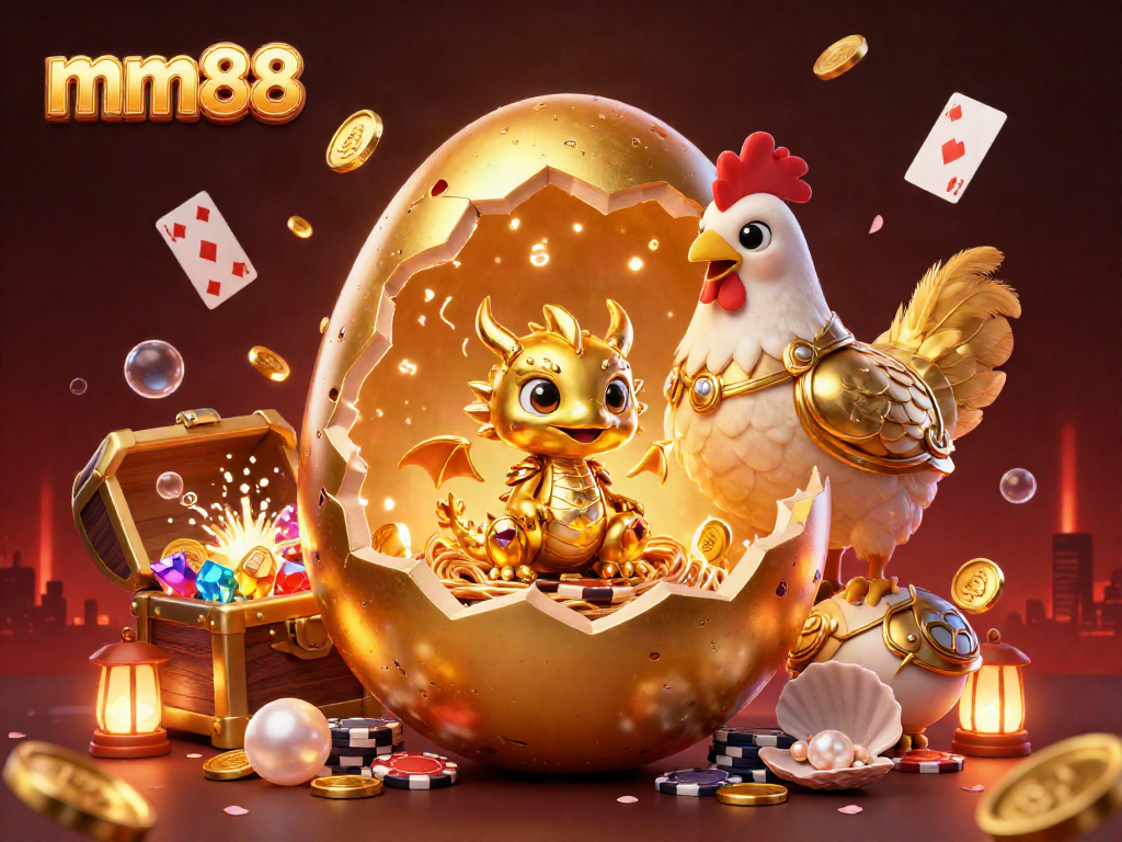 Engage with mm88's vibrant dragon and poker scene showcasing thrilling gambling excitement.