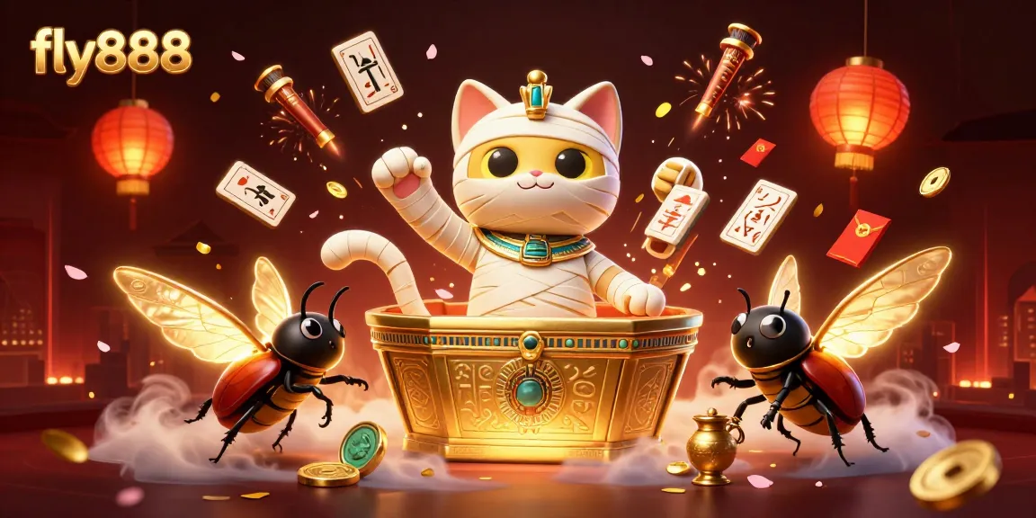 Experience exhilarating wins with fly888 in an ultra-realistic pyramid casino scene featuring unique characters and dynamic elements.