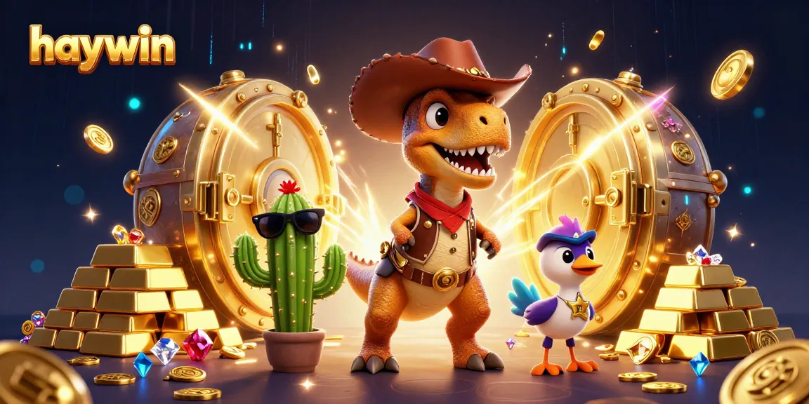 Experience excitement at haywin with a vibrant 3D casino scene filled with treasure and adventure.