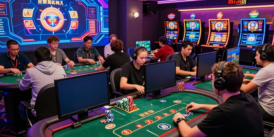 Exciting online gaming scene at https://five88bet.org/ with diverse players enjoying casino games in a dynamic digital environment.