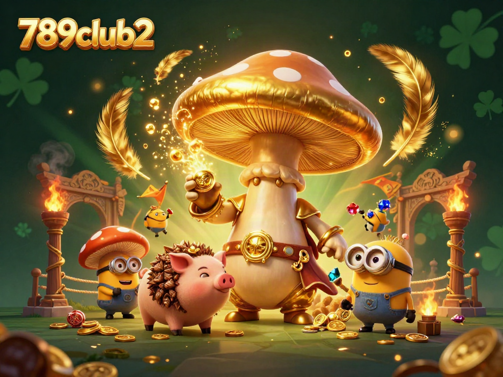 Experience the magic of 789club2 with vibrant wizards and gold treasures through a 3D illustration.