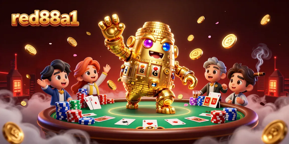 Experience thrilling wins at red88a1 with an ancient golden golem and poker elements.