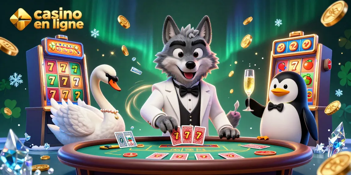 Jouer à des jeux de casino en ligne avec casino en ligne, machines à sous et personnages animés dynamiques.