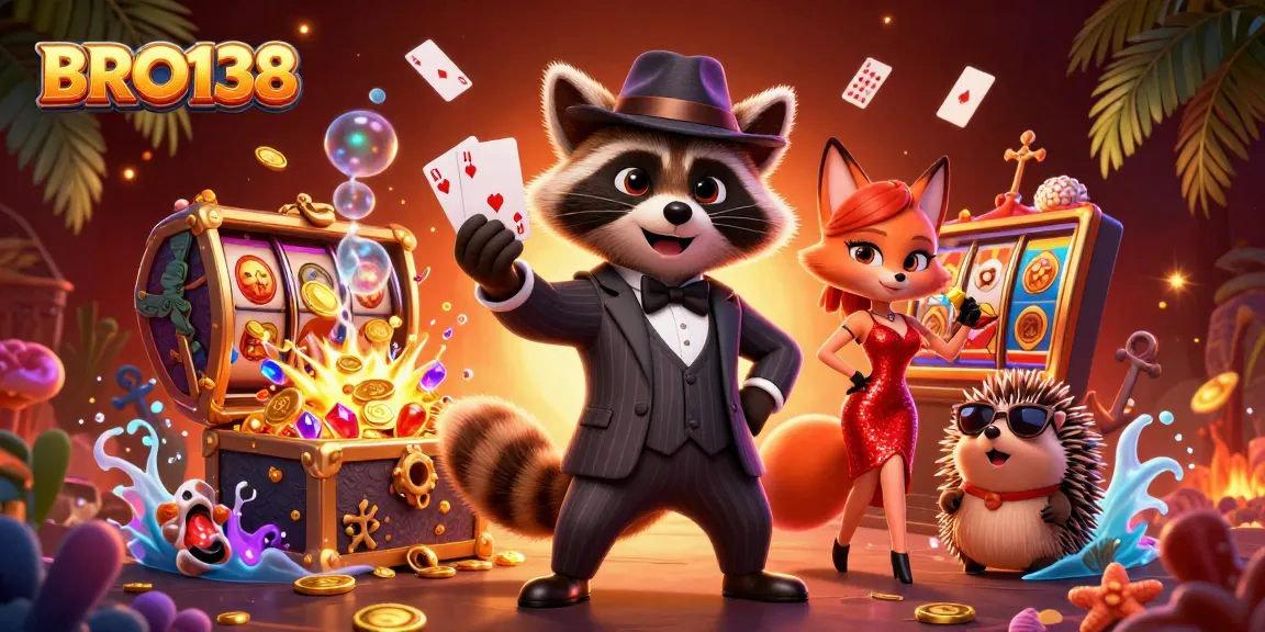 Experience winning with BRO138's vibrant slot scene featuring charming characters and dynamic gaming elements.
