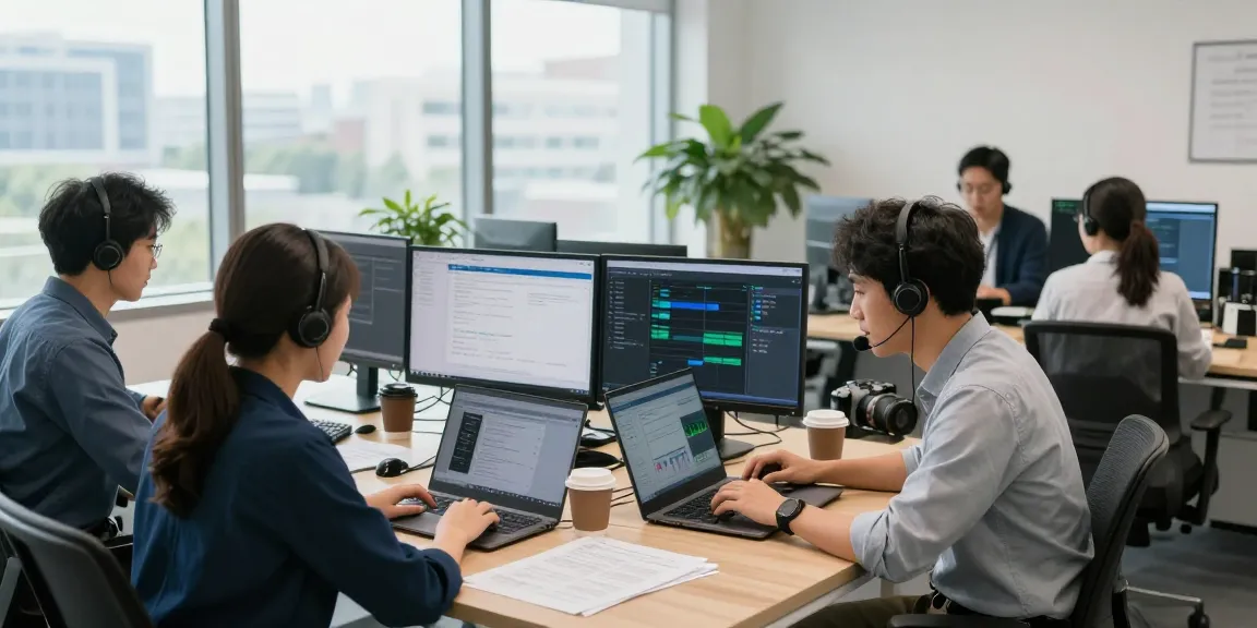 remote it support for small business team assisting client in professional office