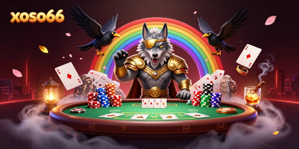 Engage with the thrilling world of xoso66 in an elaborate casino scene featuring a Norse character.