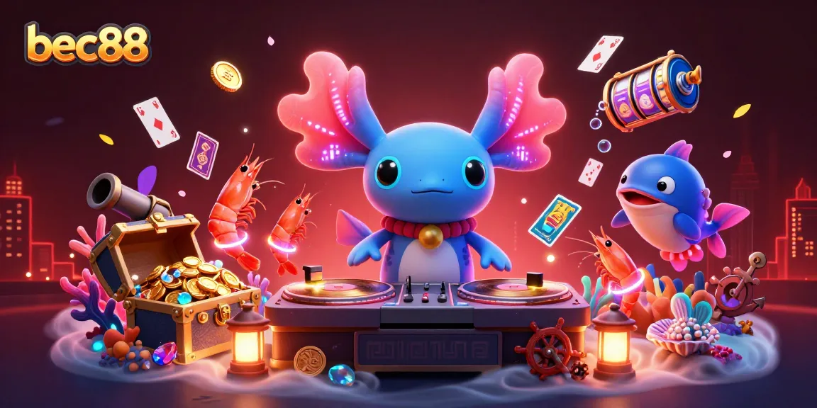 Experience the thrill of bec88's casino action with vibrant underwater scenes and lively characters.