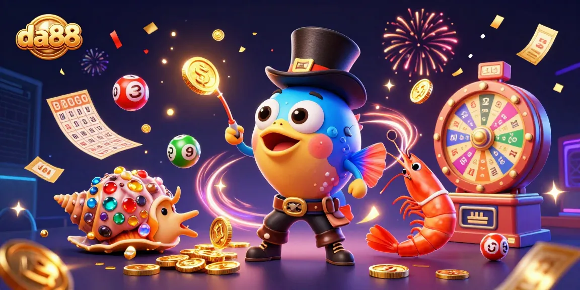 Enjoy thrilling wins with da88 in this vibrant 3D casino scene filled with action!
